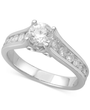 image of Diamond Channel-Set Engagement Ring (1-1/4 ct. t.w.) in 14k White Gold