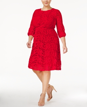 Ing Trendy Plus Size Lace A-Line Dress