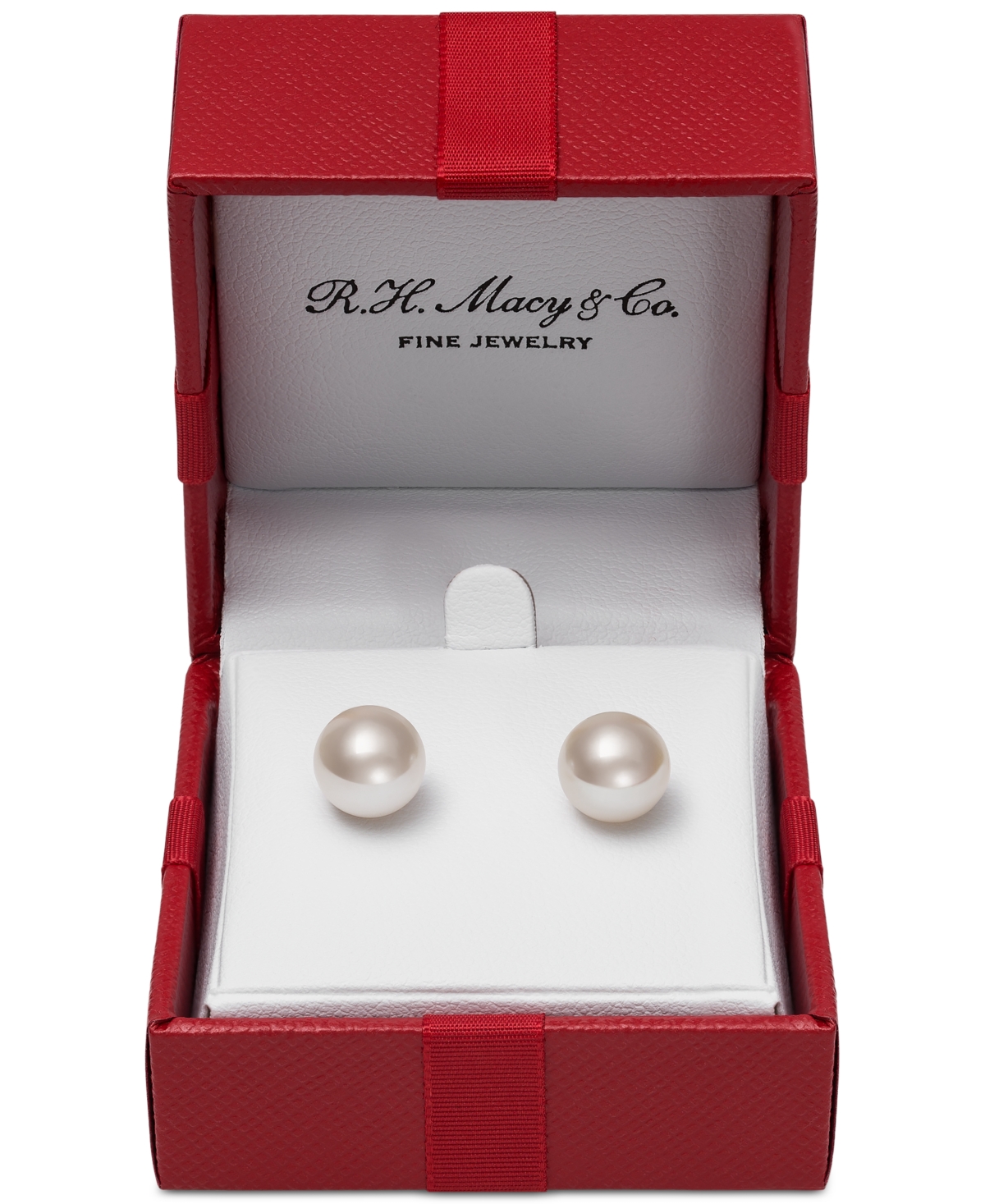 Cultured Freshwater Pearl Stud 14k Yellow Gold Earrings (8mm) - Gray