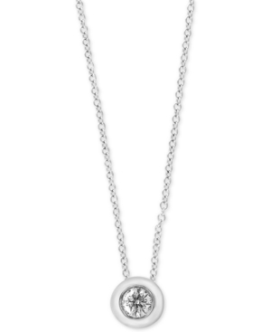 image of Effy Diamond Bezel Solitaire Pendant Necklace (1/5 ct. t.w.)