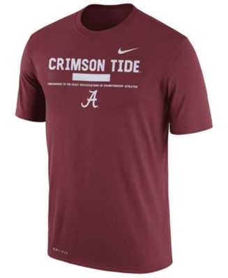 Nike Men's Alabama Crimson Tide Legend Staff Sideline T-Shirt - Macy's