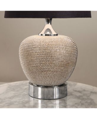Rory Silver-Tone Beaded Table Lamp