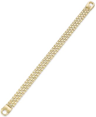 Macy s Men s Link Bracelet in 14k Gold Plated Sterling Silver Macy s