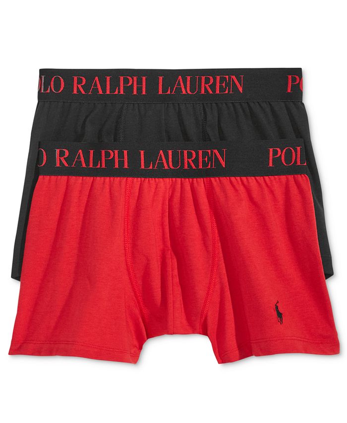 Polo Ralph Lauren Men's 2 Pack Ultra-Soft Cotton Comfort Blend Boxer ...