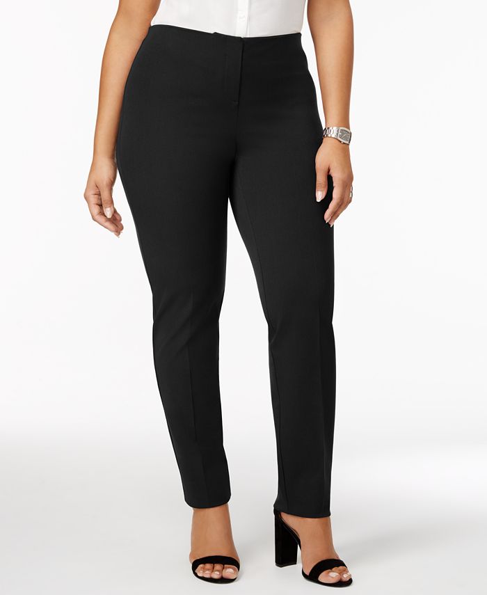 Alfani Plus Size Hollywood Skinny Bi-Stretch Pants, Created for Macy's ...