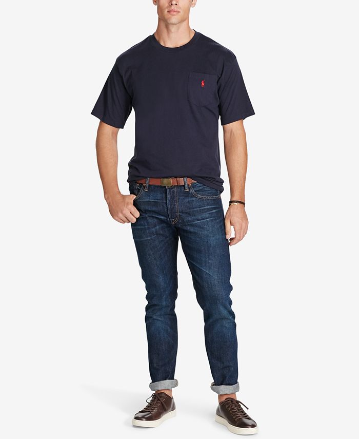Polo Ralph Lauren Men's Big & Tall Crew-Neck Pocket T-Shirt - Macy's