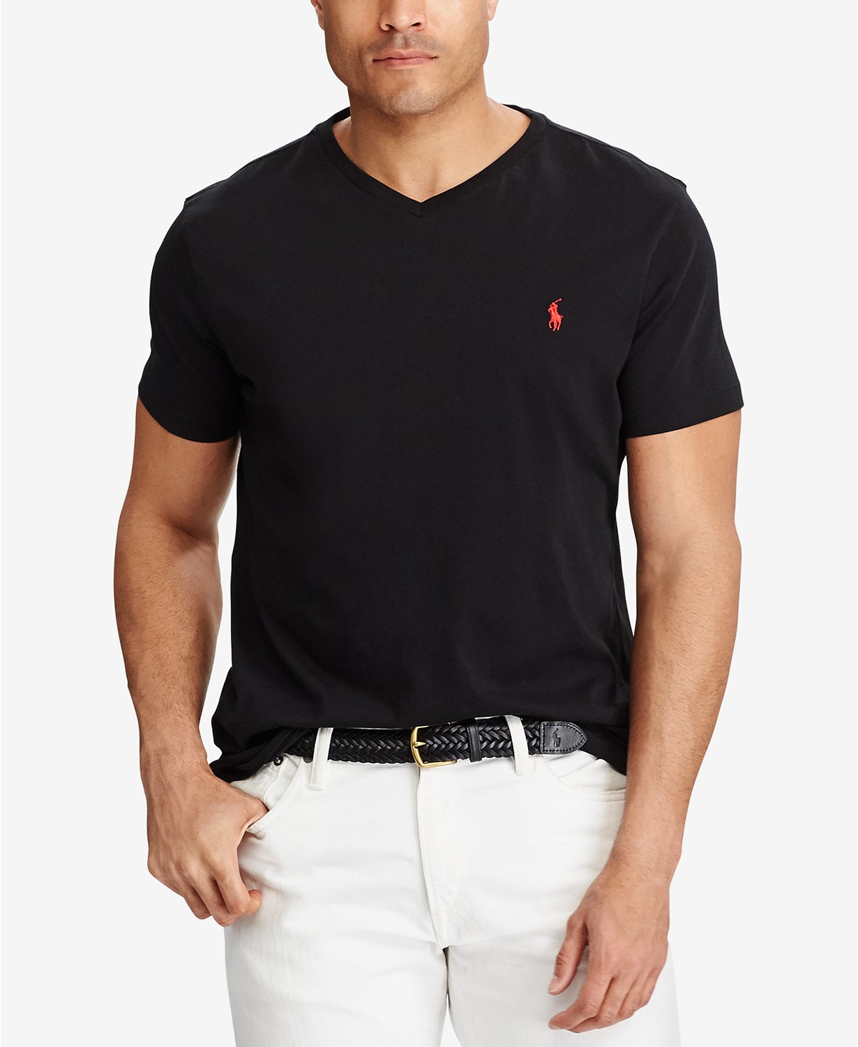 Polo Ralph Lauren Men’s Big & Tall Classic Basic Fit V-Neck T-Shirt ...
