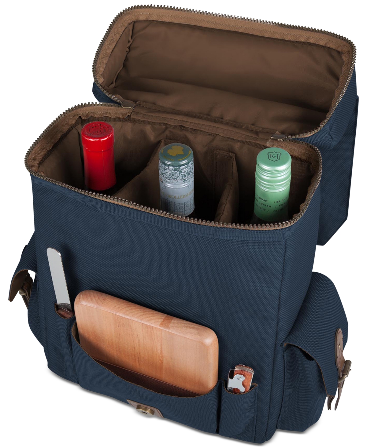 Legacy by Picnic TimeMoreno 3-Bottle Wine & Cheese Tote - Navy