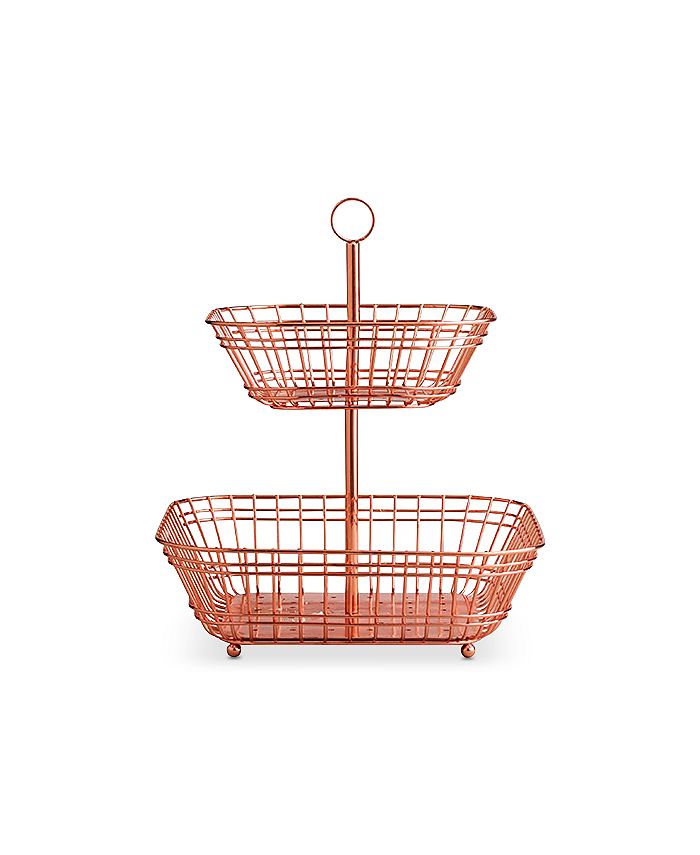 Martha Stewart Collection Copper Tiered Fruit Basket, Created for Macy