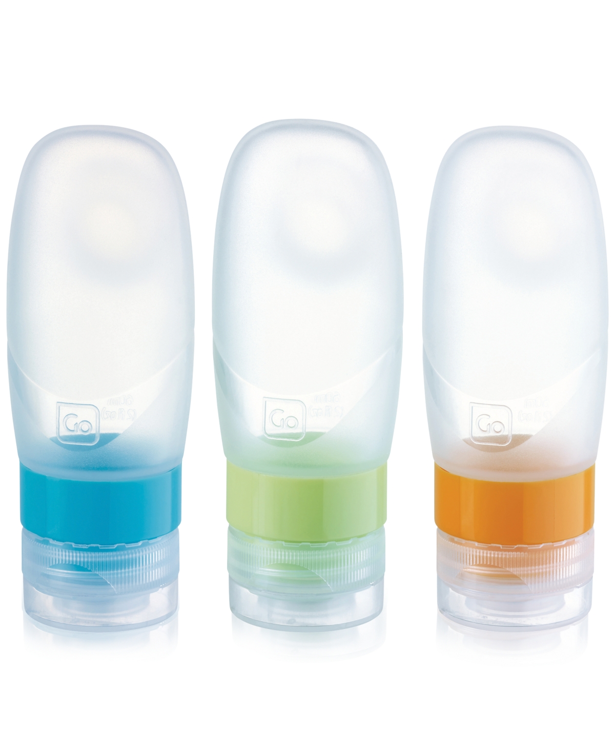 3-Pk. Squeezy Bottles - Set Of  Blue,  Green,  Orange