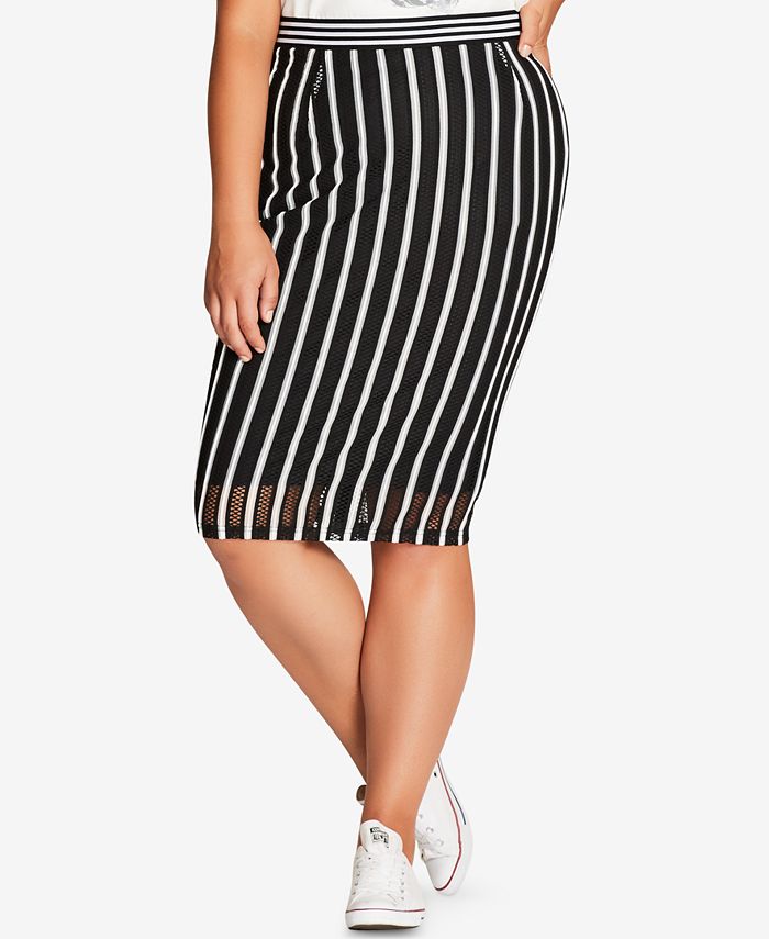 Striped overlay top skirt