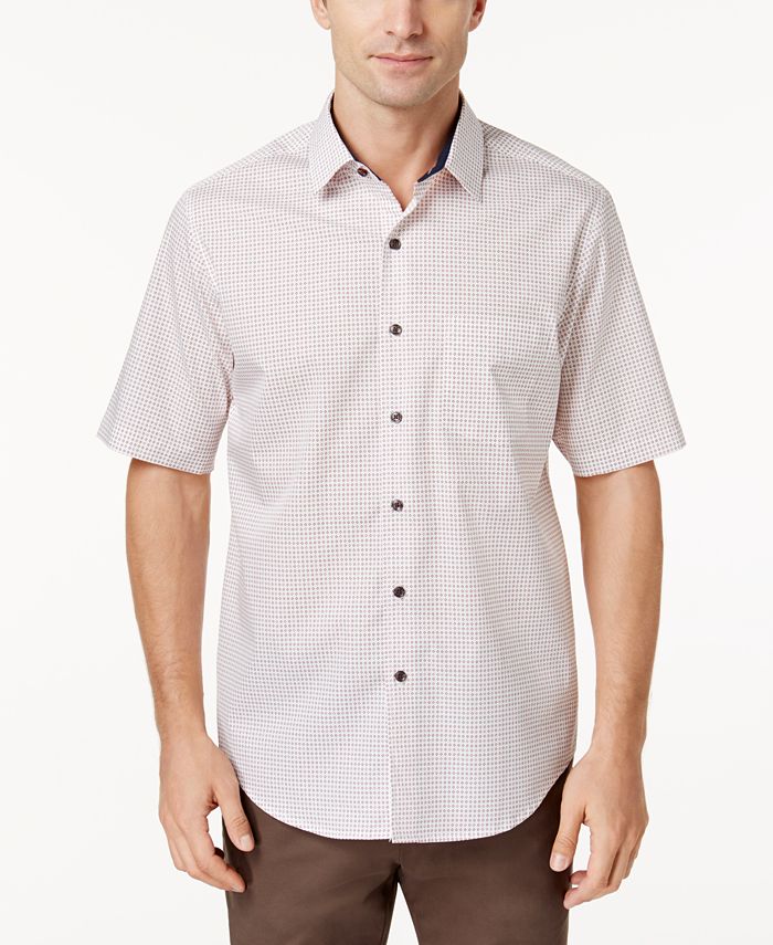 Tasso Elba Men's Micro-Diamond Shirt, Created for Macy's - Macy's