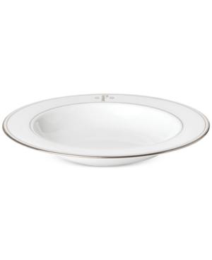 Lenox Federal Platinum Monogram Pasta/Rim Soup Bowl Block Letters