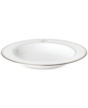 Lenox Federal Platinum Monogram Pasta/Rim Soup Bowl Block Letters