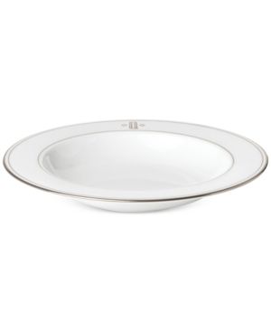 Lenox Federal Platinum Monogram Pasta/Rim Soup Bowl Block Letters