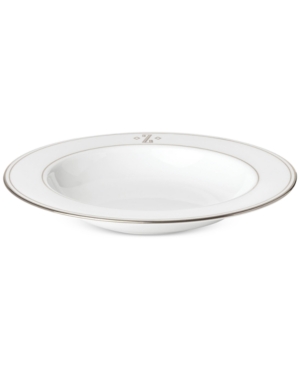 Lenox Federal Platinum Monogram Pasta/Rim Soup Bowl Block Letters