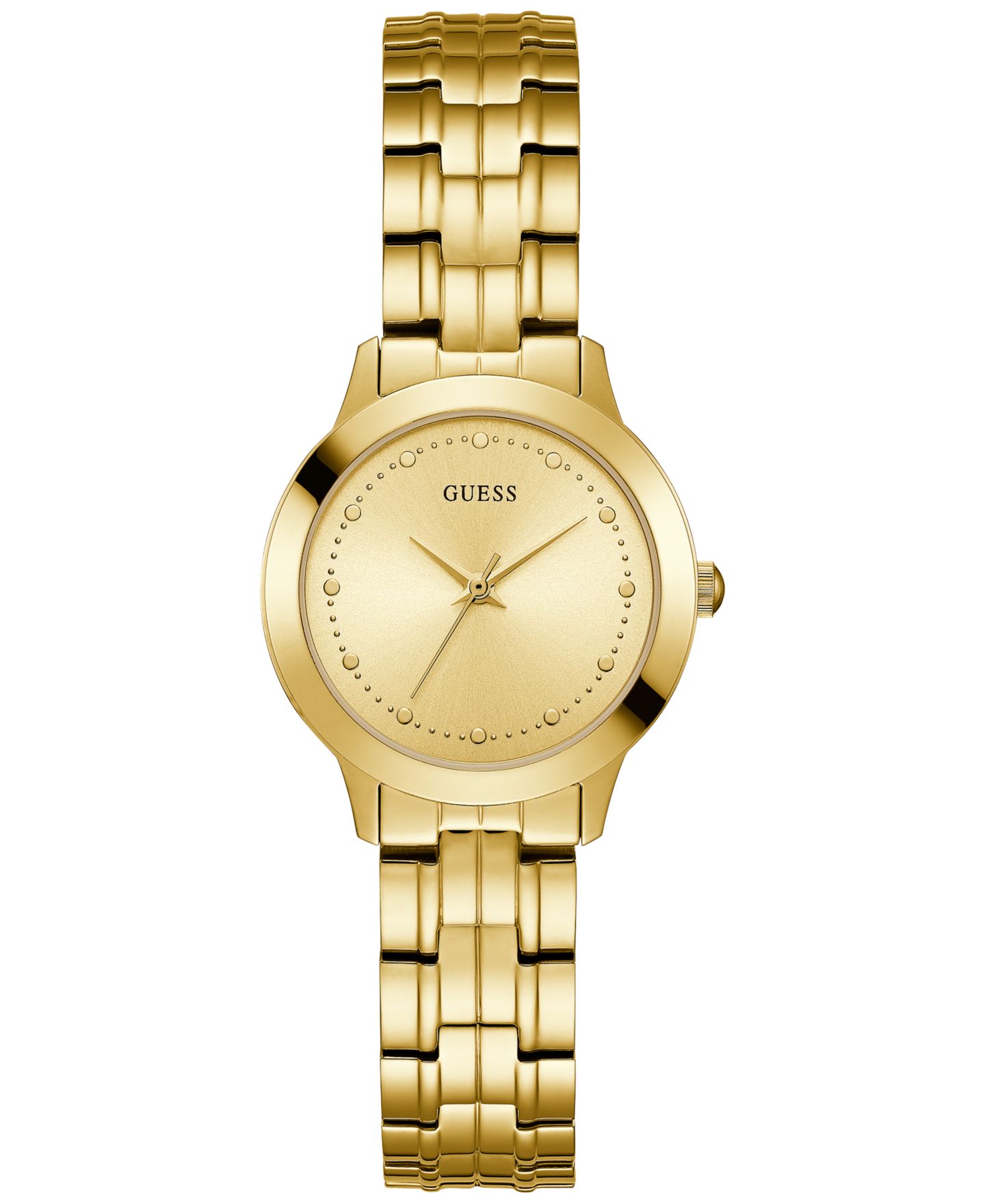 Женские часы Guess, золотистый стальной браслет, 30 мм — фото 1