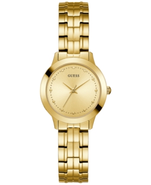 image of Guess Women-s Gold-Tone Stainless Steel Bracelet Watch 30mm