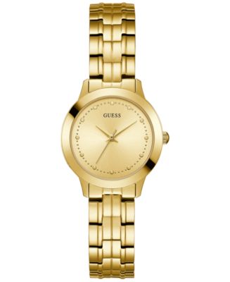 GUESS Women's Gold-Tone Stainless Steel Bracelet Watch 30mm - Macy's