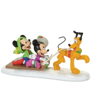 Department Five Mickey's Christmas Village Pluto's Toboggan Ride In Multi