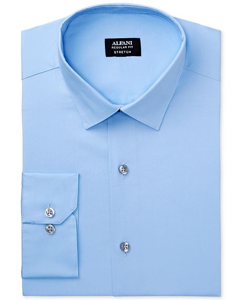 Alfani Regular Fit + Stretch Men's Dress Shirt, Created for Macy's & Reviews Dress Shirts