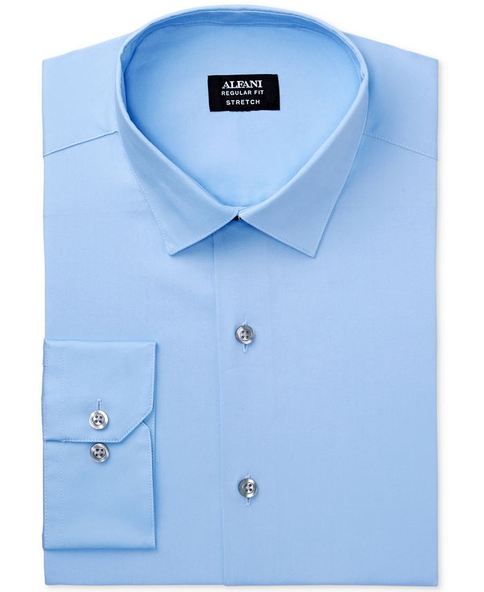 Alfani Regular Fit + Stretch Men's Dress Shirt, Created for Macy's - Macy's