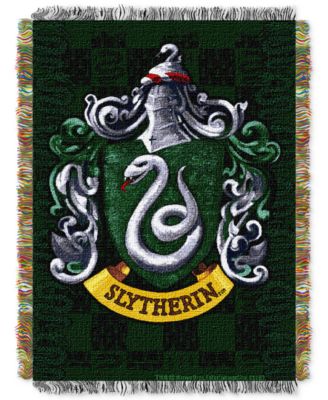 Warner Brothers - Harry Potter Slytherin Shield Triple Woven Tapestry Throw
