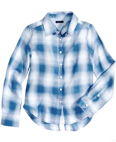 Tommy Hilfiger Plaid Shirt, Big Girls (7-16)