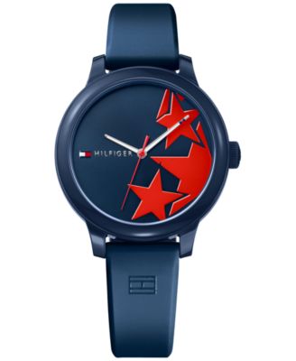 Tommy Hilfiger - Women's Ashley Navy Silicone Strap Watch 38mm