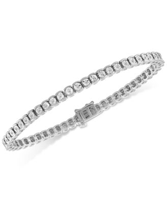 macy's sterling silver diamond bracelet