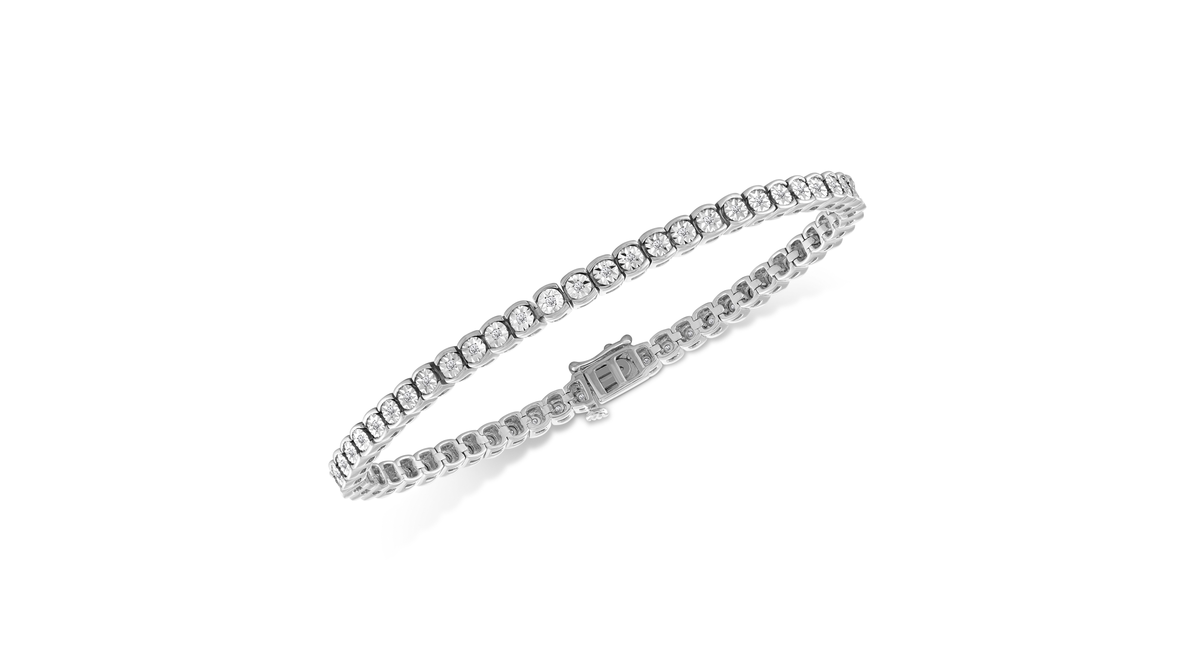 Diamond Illusion Tennis Bracelet (1/2 ct. t.w.) in Sterling Silver (Also available in Yellow or Rose Gold Over Silver)