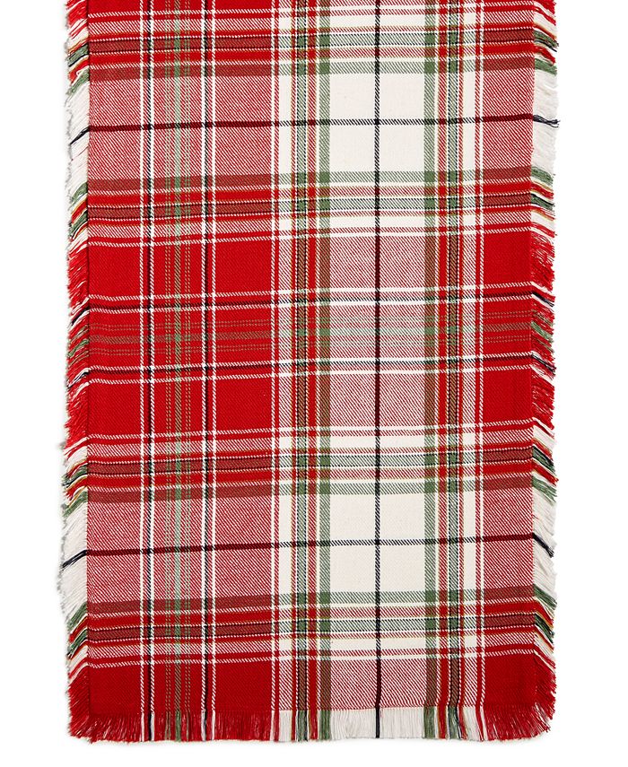 Homewear CLOSEOUT! Holland Plaid Table Runner, Created for Macy's Macy's