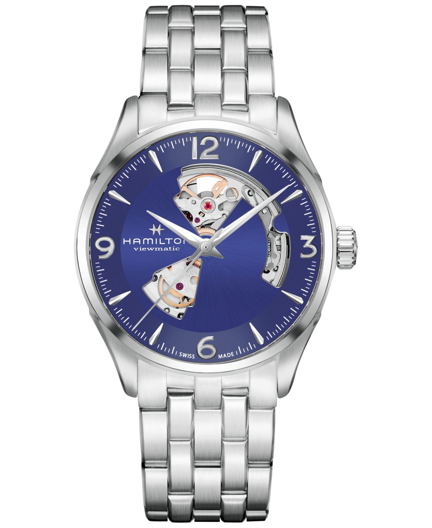 Мужские часы Hamilton Swiss Jazzmaster Stainless Steel Bracelet Watch 42mm — фото 1