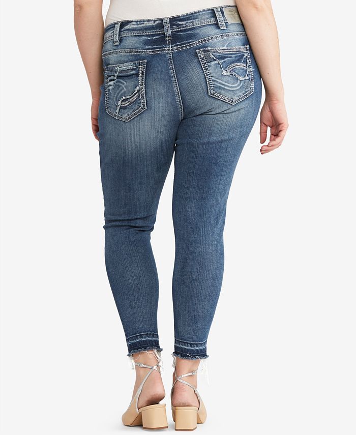 Silver Jeans Co. Trendy Plus Size Elyse Cropped Jeans - Macy's