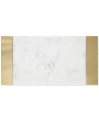 Hotel Collection - Modern Marble Serving Board with Metal Inlays