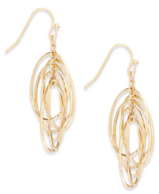 INC International Concepts - Gold-Tone Multi-Ring Gypsy Hoop Earrings