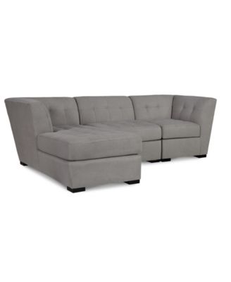 Furniture - Roxanne II-Fabric 3-Pc. Modular Sofa with Chaise, Only at Macy's