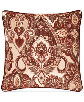 J Queen New York - Rosewood Burgundy 20" Square Decorative Pillow
