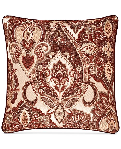 J Queen New York Rosewood Burgundy 20" Square Decorative Pillow & Reviews Decorative & Throw