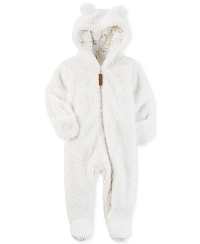 Baby girl carter's 3d ear sherpa bunting sales pram