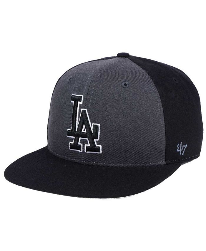 '47 Brand Los Angeles Dodgers Black Sure Shot Accent Snapback Cap ...