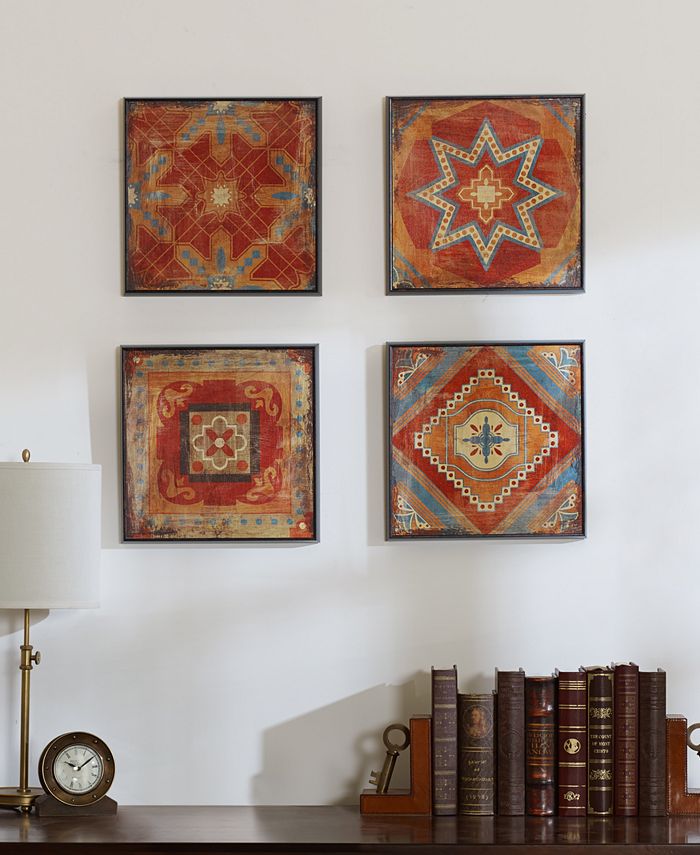 JLA Home - Moroccan Tile 3-Pc. Gel-Coated Deco Box Print Set