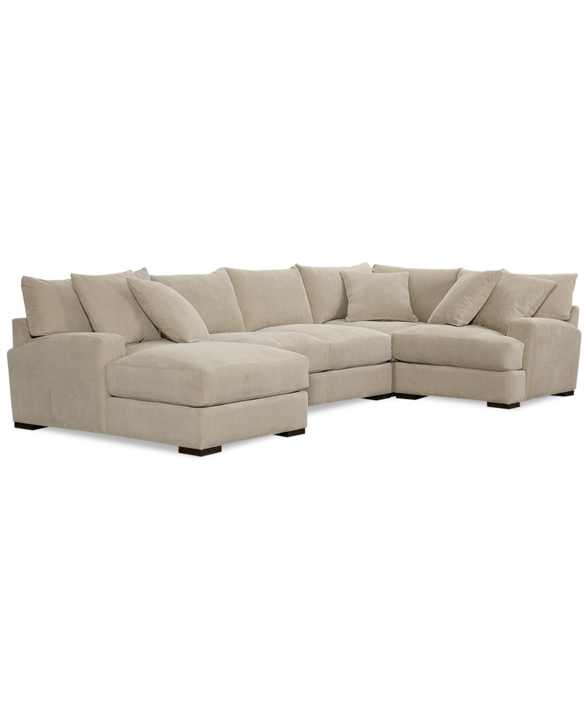 Rhyder 4-Pc. 80'' Fabric Sectional Sofa with Chaise, Created for Macy's