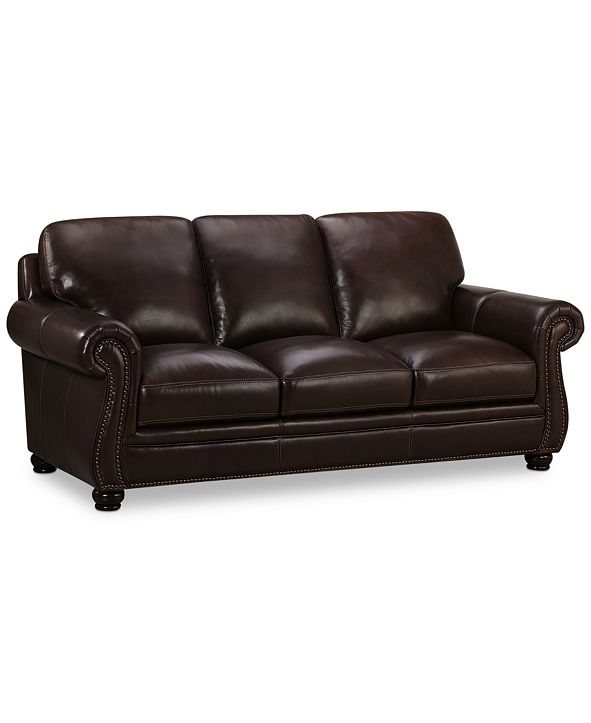 Furniture Roselake 87" Leather Sofa, Created for Macy's & Reviews