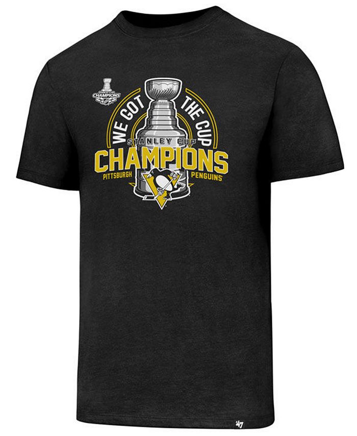 '47 Brand Men's Pittsburgh Penguins Stanley Cup 17 Champs T-Shirt - Macy's