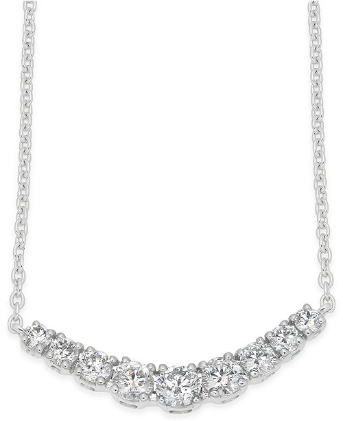Macy's Diamond Classic Collar Necklace (1/2 ct. t.w.) in 14k White Gold