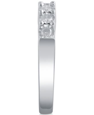 Diamond Band (1/4 ct. t.w.) in Sterling Silver or 14k Gold over Sterling Silver 