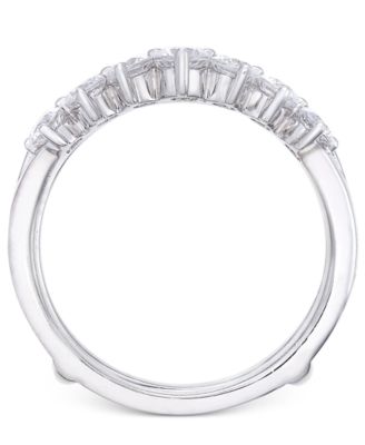 Diamond Tiara Solitaire Enhancer Ring Guard (1-3/8 ct. t.w.) in 14k White Gold