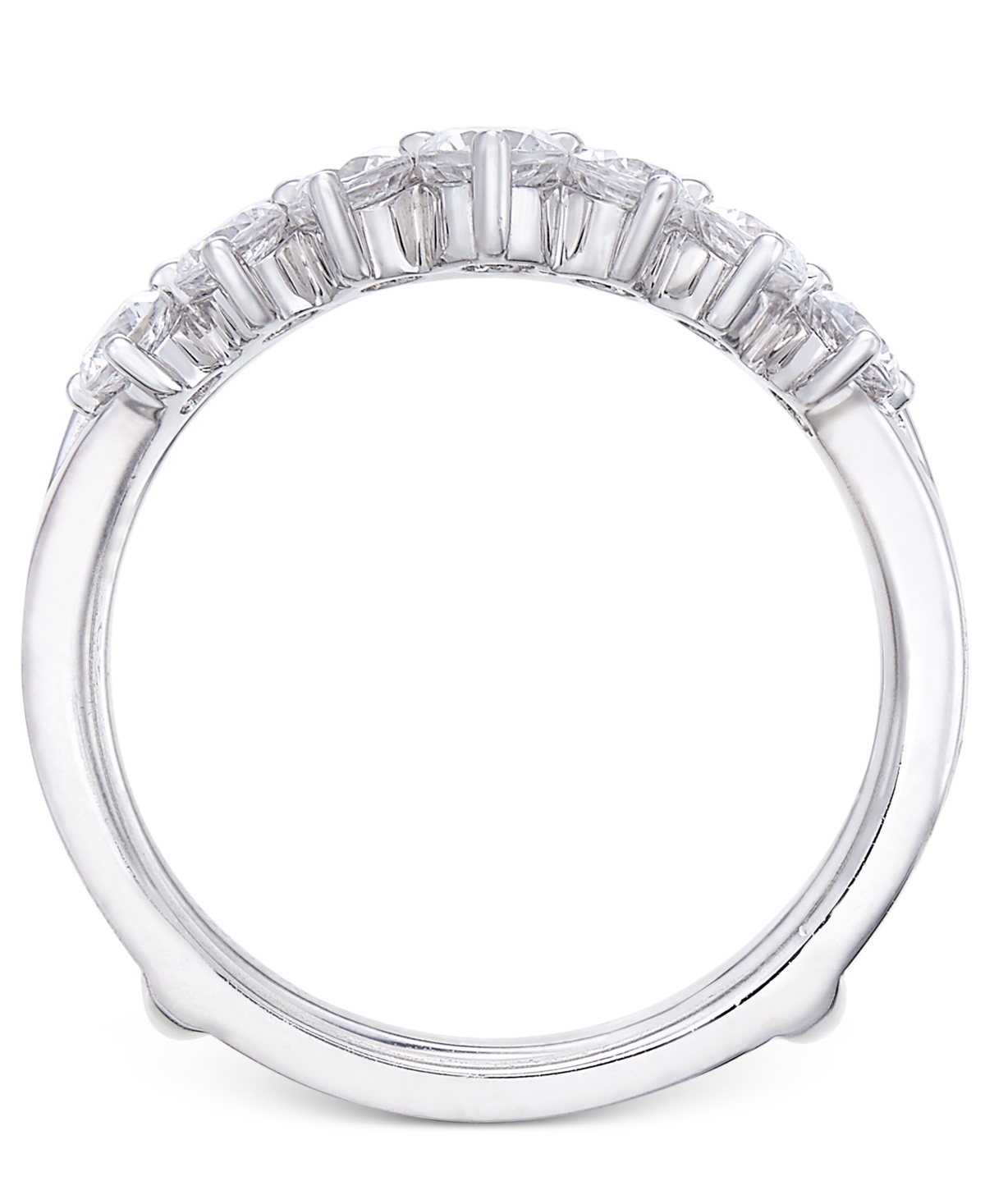 Diamond Tiara Solitaire Enhancer Ring Guard (1-3/8 ct. t.w.) in 14k- White Gold