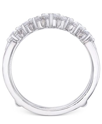 Macy's - Diamond Tiara Solitaire Enhancer Ring Guard (1-3/8 ct. t.w.) in 14k White Gold